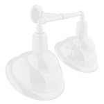 Emblem Double Outdoor Wall Sconce - White