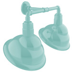 Emblem Double Outdoor Wall Sconce - Sea Green