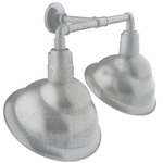 Emblem Double Outdoor Wall Sconce - Galvanized