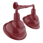 Emblem Double Outdoor Wall Sconce - Barn Red