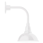 Cafe Drop Arm Outdoor Wall Light - White / White