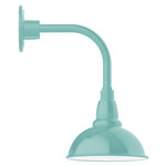Cafe Drop Arm Outdoor Wall Light - Sea Green / White