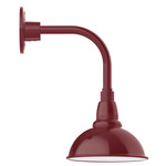 Cafe Drop Arm Outdoor Wall Light - Barn Red / White