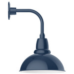 Cafe Drop Arm Outdoor Wall Light - Navy / White
