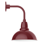 Cafe Drop Arm Outdoor Wall Light - Barn Red / White