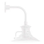 Homestead Outdoor Curved Arm Wall Light - White