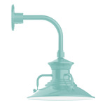 Homestead Outdoor Curved Arm Wall Light - Sea Green