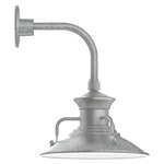 Homestead Outdoor Curved Arm Wall Light - Galvanized