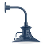 Homestead Outdoor Curved Arm Wall Light - Navy