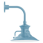 Homestead Outdoor Curved Arm Wall Light - Light Blue