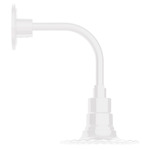 Radial Curved Arm Outdoor Wall Sconce - White