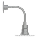 Radial Curved Arm Outdoor Wall Sconce - Galvanized