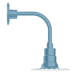 Radial Curved Arm Outdoor Wall Sconce - Light Blue