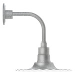 Radial Curved Arm Outdoor Wall Sconce - Galvanized