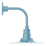 Radial Curved Arm Outdoor Wall Sconce - Light Blue