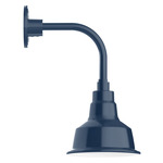 Warehouse Drop Curved Arm Outdoor Wall Light - Navy