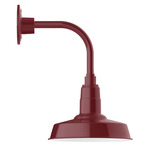 Warehouse Drop Curved Arm Outdoor Wall Light - Barn Red