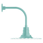 Radial Curved Arm Outdoor Wall Sconce - Sea Green