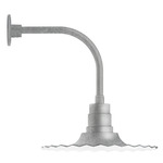 Radial Curved Arm Outdoor Wall Sconce - Galvanized