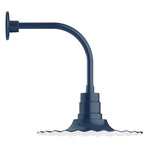 Radial Curved Arm Outdoor Wall Sconce - Navy
