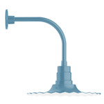 Radial Curved Arm Outdoor Wall Sconce - Light Blue