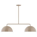 Axis Arcade Stem Hung Linear Multi-Light Pendant - Clay