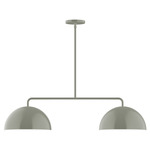 Axis Arcade Stem Hung Linear Multi-Light Pendant - Moss Green
