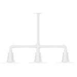 Radial 3 Light Linear Outdoor Pendant - White