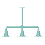 Radial 3 Light Linear Outdoor Pendant - Sea Green