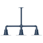 Radial 3 Light Linear Outdoor Pendant - Navy