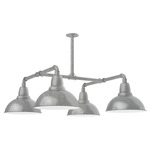Cafe 4 Light Outdoor Pendant - Galvanized