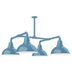 Cafe 4 Light Outdoor Pendant - Light Blue