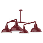 Cafe 4 Light Outdoor Pendant - Barn Red