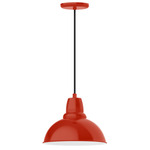 Cafe Cord Hung Pendant - Vermillion / White