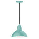 Cafe Cord Hung Pendant - Sea Green / White