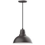 Cafe Cord Hung Pendant - Bronze Matte / White
