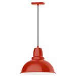 Cafe Cord Hung Pendant - Vermillion / White