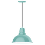 Cafe Cord Hung Pendant - Sea Green / White