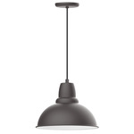 Cafe Cord Hung Pendant - Bronze Matte / White