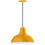 Cafe Cord Hung Pendant - Bright Yellow / White