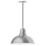 Cafe Cord Hung Pendant - Galvanized / White