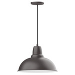 Cafe Cord Hung Pendant - Bronze Matte / White