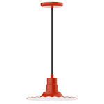 Radial Pendant - Vermillion / White