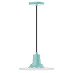 Radial Pendant - Sea Green / White