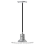 Radial Pendant - Galvanized / White