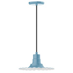 Radial Pendant - Light Blue / White