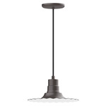 Radial Pendant - Bronze Matte / White