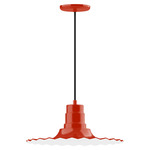 Radial Pendant - Vermillion / White