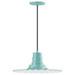 Radial Pendant - Sea Green / White