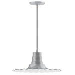Radial Pendant - Galvanized / White